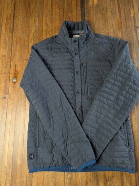 Relwen Quilted Tanker Coat Medium Navy